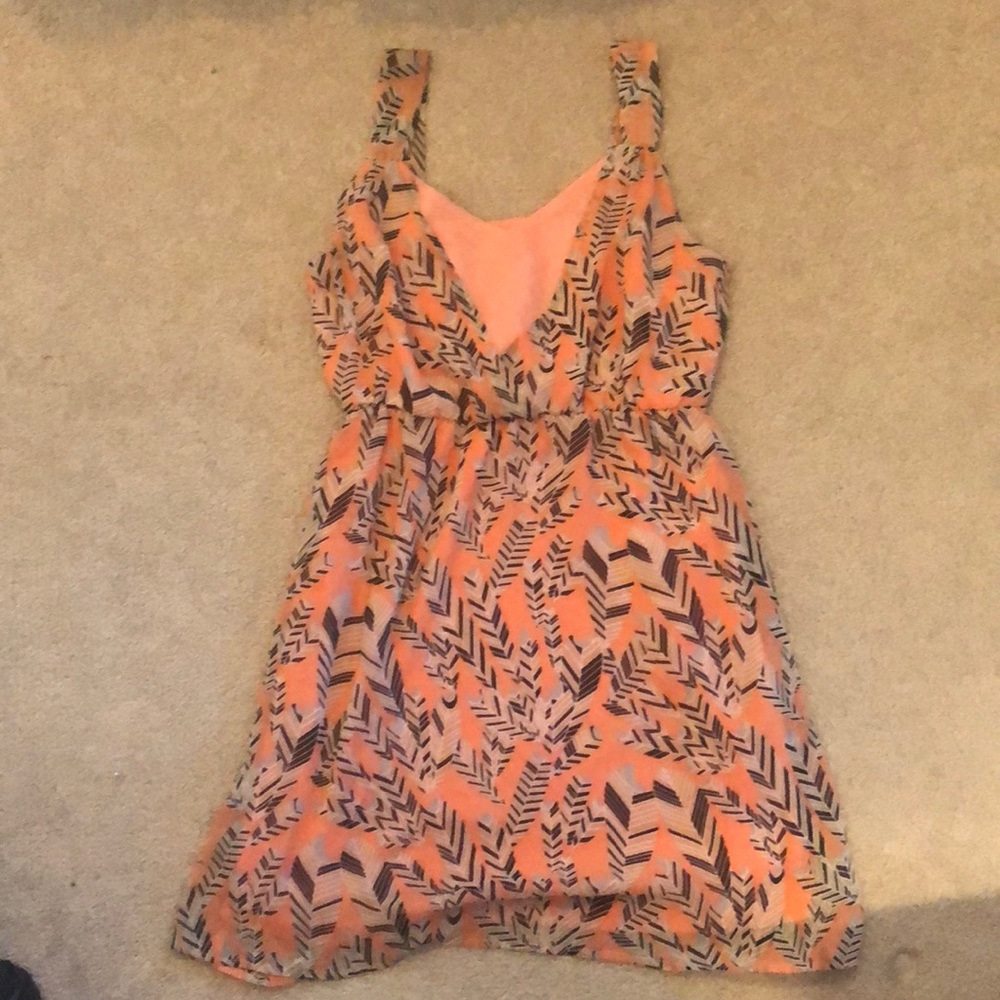 Pink printed dress